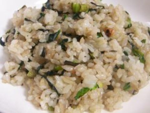 小松菜とアンチョビのチャーハン